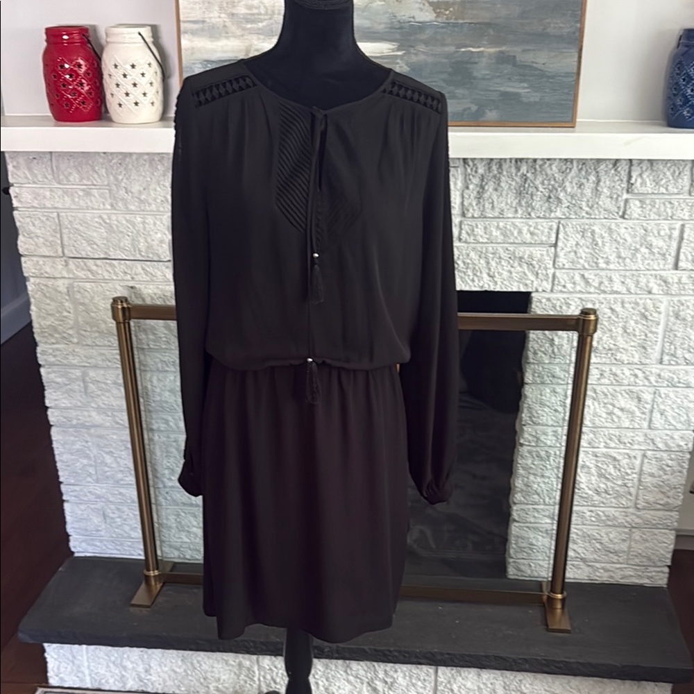 WHBM - Chic Long Sleeve Black Dress